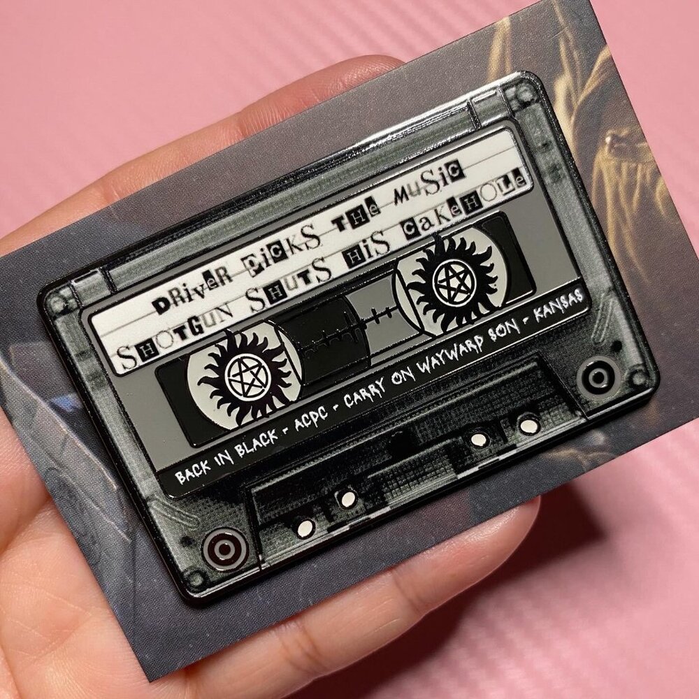 Supernatural Tracklist Pin | Glow In The Dark | Dean Winchester | Sam Winchester